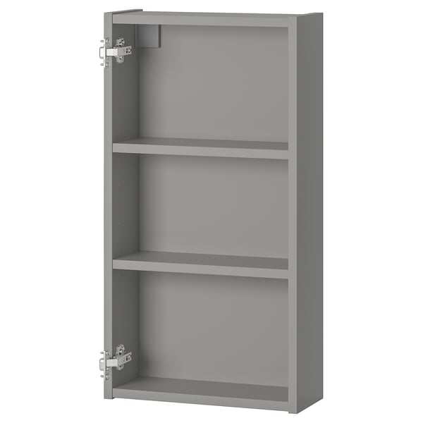 ENHET wall cb w 2 shelves, grey, 40x75x15 cm