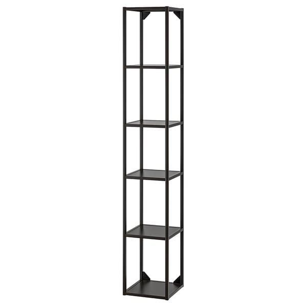 ENHET high fr w shelves, anthracite, 30x30x180 cm