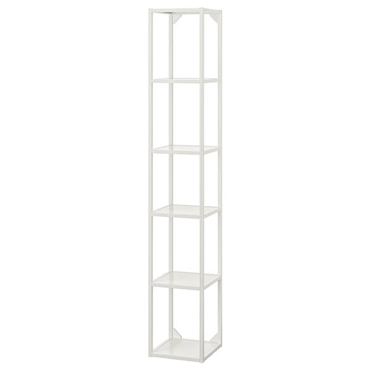 ENHET high fr w shelves, white, 30x30x180 cm