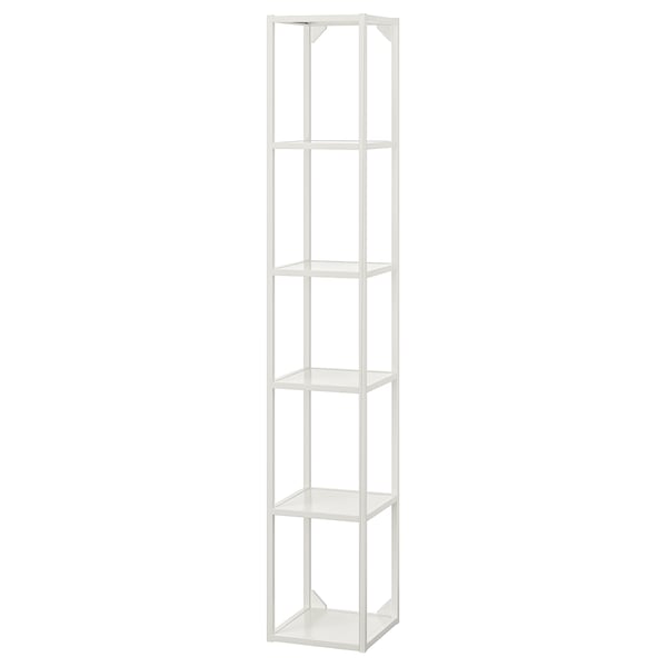 ENHET high fr w shelves, white, 30x30x180 cm