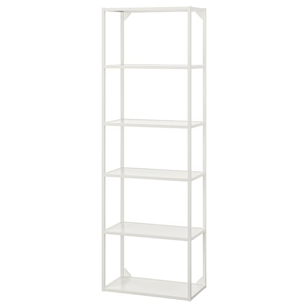 ENHET high fr w shelves, white, 60x30x180 cm