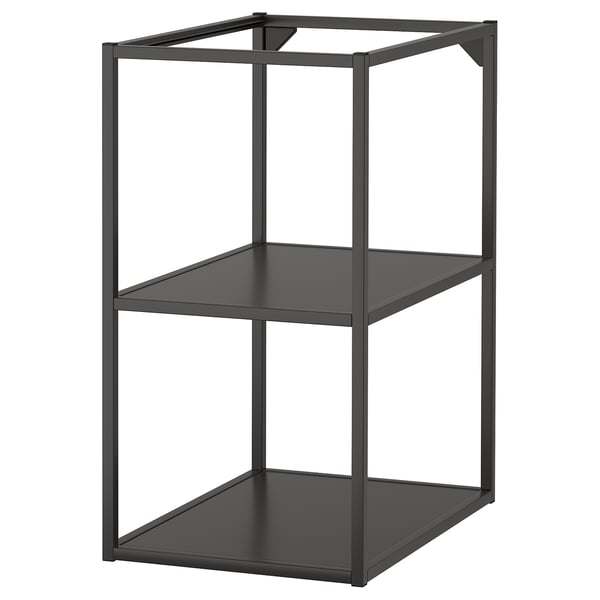 ENHET base fr w shelves, anthracite, 40x60x75 cm