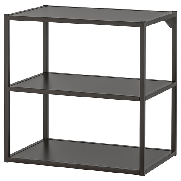 ENHET base fr w shelves, anthracite, 60x40x60 cm