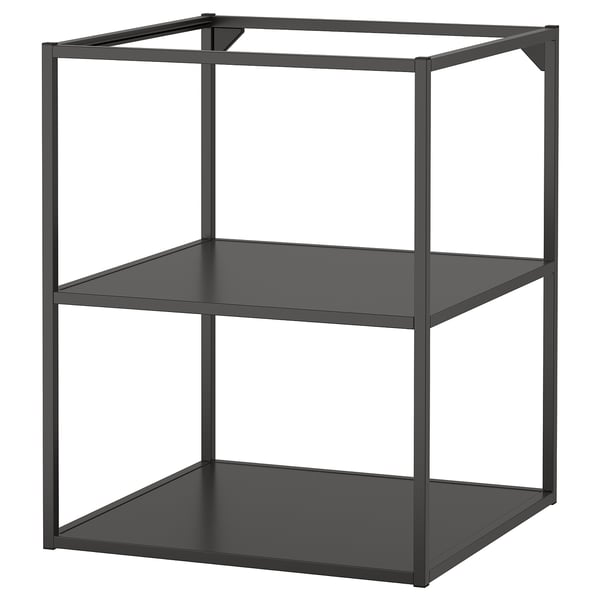 ENHET base fr w shelves, anthracite, 60x60x75 cm