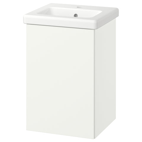 ENHET / TVÄLLEN wash-stnd w door/wash-basin, white, 44x43x65 cm