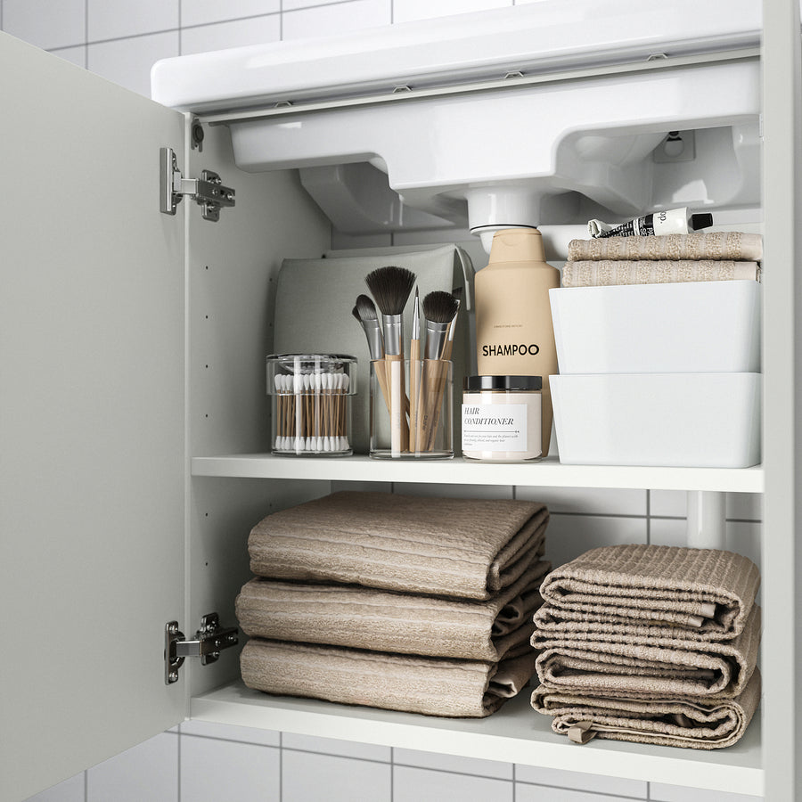 ENHET / TVÄLLEN wash-stnd w doors/wash-basin, white, 64x33x65 cm