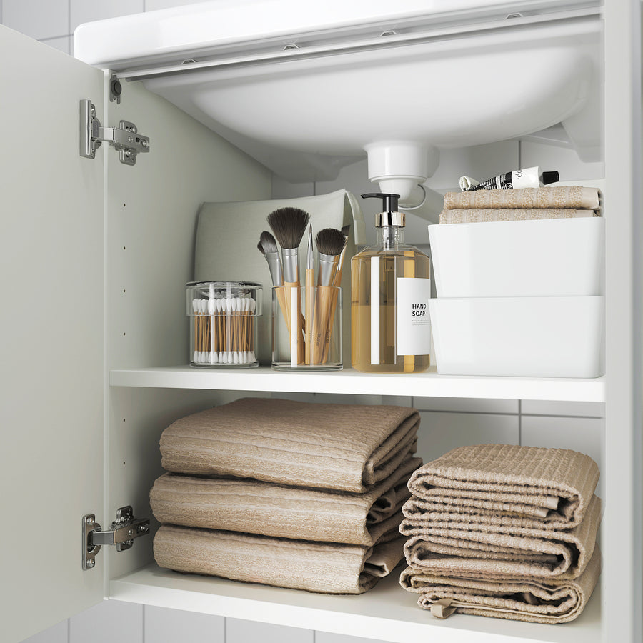 ENHET / TVÄLLEN wash-stnd w doors/wash-basin, white, 64x43x65 cm