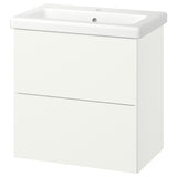 ENHET / TVÄLLEN wash-stnd w drawers/wash-basin, white, 64x43x65 cm