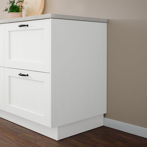 ENKÖPING cover panel, white wood effect, 39x103 cm