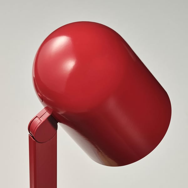 ENSMÄRKE desk lamp, red, 9 cm
