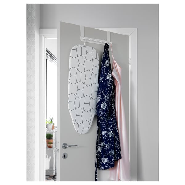 ENUDDEN hanger for door, white, 35x13 cm