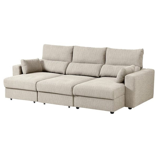 Ikea ESKILSTUNA - 3-seater sofa with chaise-longue, Hillared beige