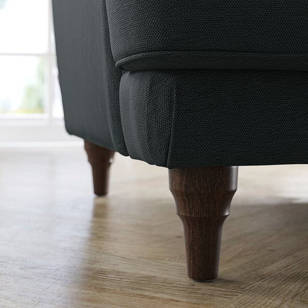 ESSEBODA 2-seat sofa, Knäbäck anthracite/brown, 192x94x96 cm