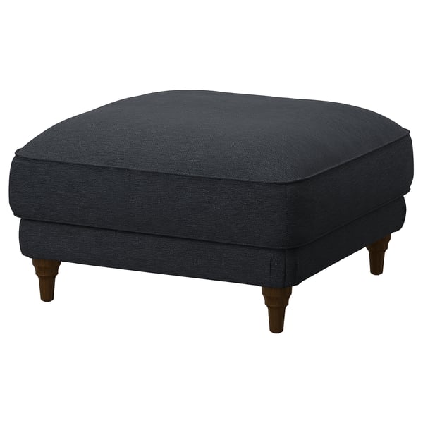 ESSEBODA footstool, Knäbäck anthracite/brown, 77x12x77 cm