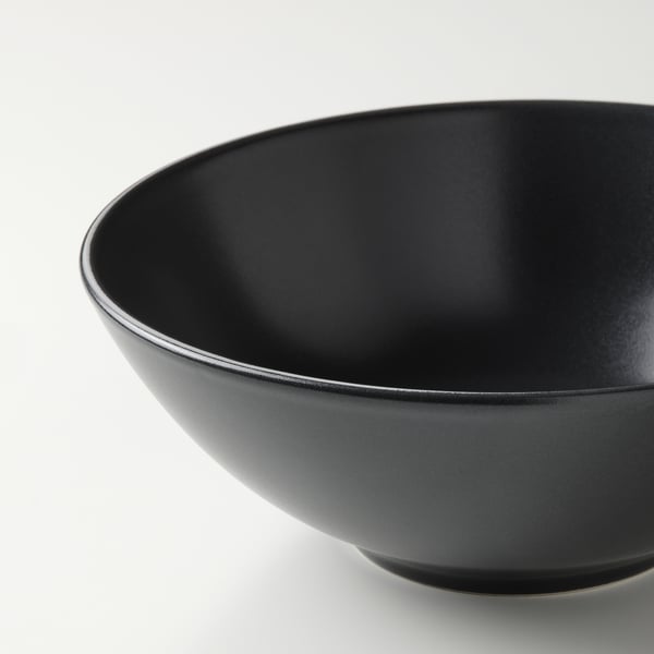 FÄRGKLAR bowl, matt dark grey, 16 cm, 4 pack
