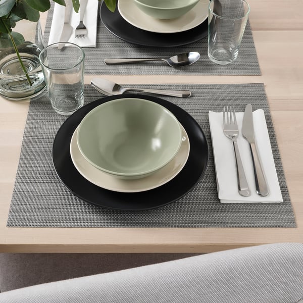 FÄRGKLAR bowl, matt green, 16 cm, 4 pack