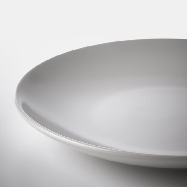 FÄRGKLAR side plate, matt light grey, 20 cm, 4 pack