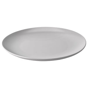 FÄRGKLAR plate, matt light grey, 26 cm