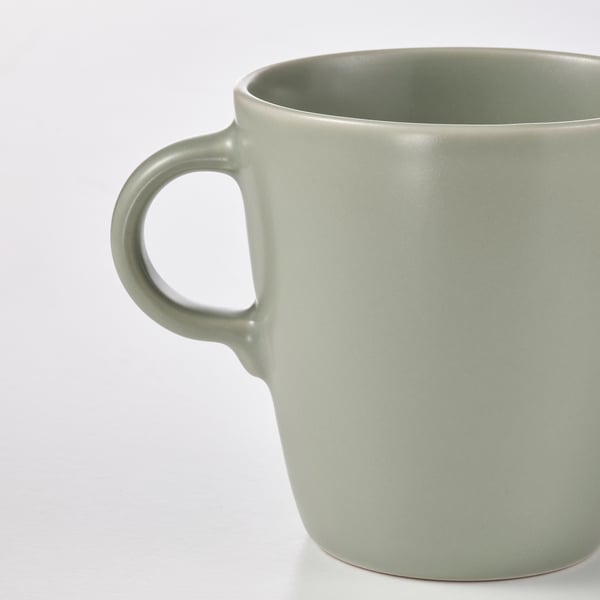 FÄRGKLAR mug, matt green, 37 cl