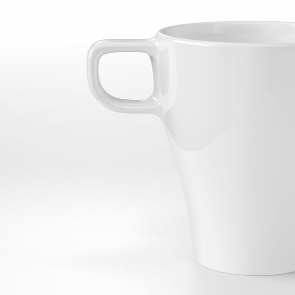 FÄRGRIK mug, stoneware white, 25 cl