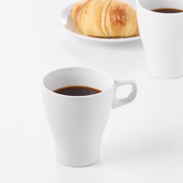 FÄRGRIK mug, stoneware white, 25 cl