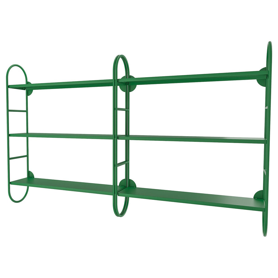 FÄRGSÄTTARE wall shelf combination, green
