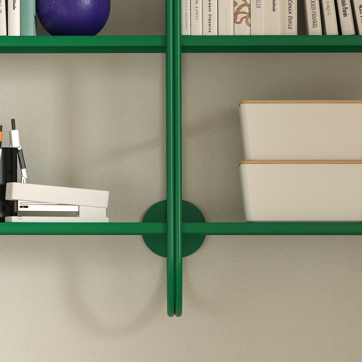 FÄRGSÄTTARE wall shelf combination, green