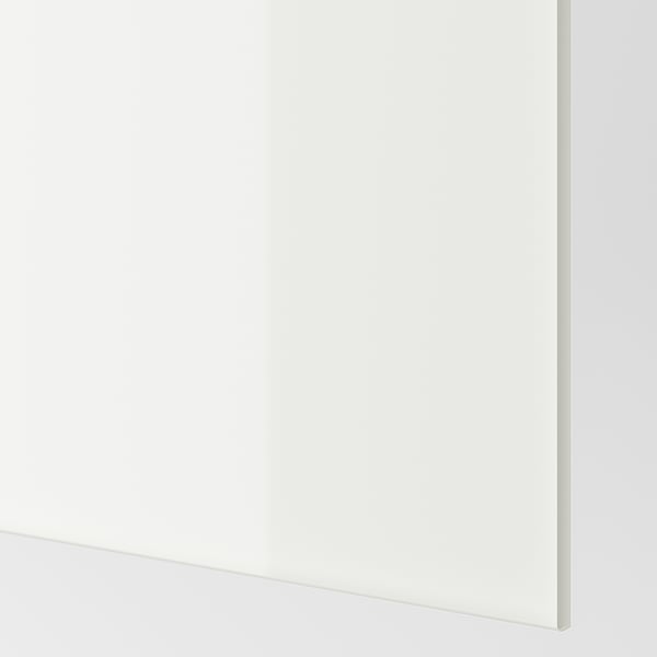FÄRVIK 4 panels for sliding door frame, white glass, 75x236 cm
