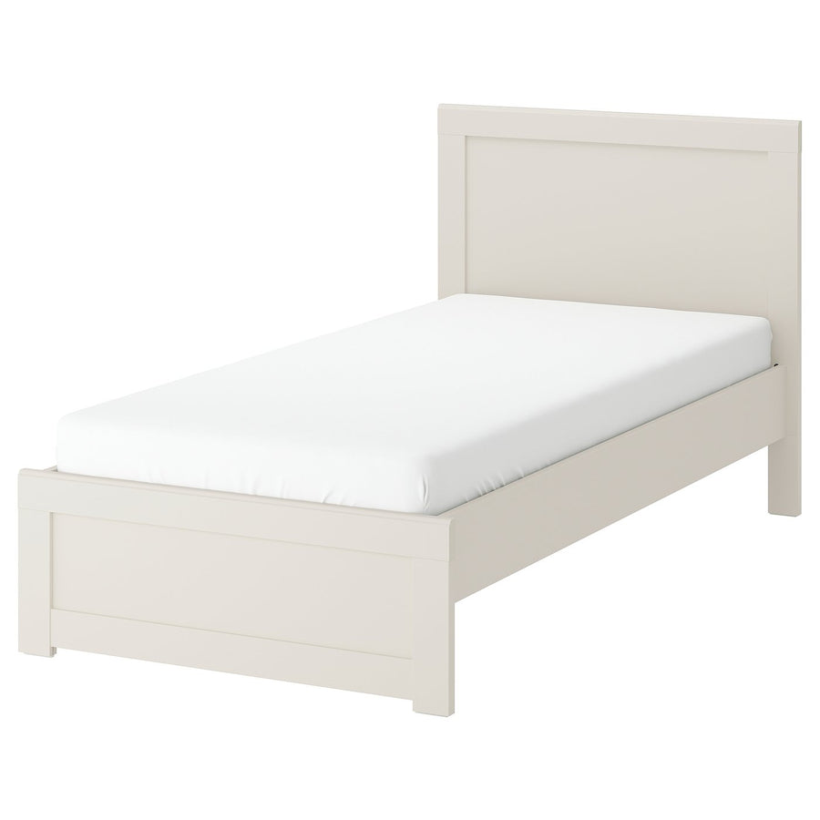 FÅGELFJÄLLET bed frame, off-white/Luröy, 90x200 cm