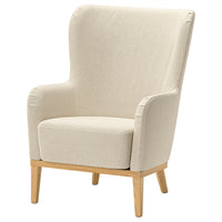 FAGERBACKEN cover for armchair, Knäbäck light beige