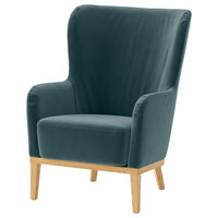FAGERBACKEN armchair, Alhamn dark grey-blue
