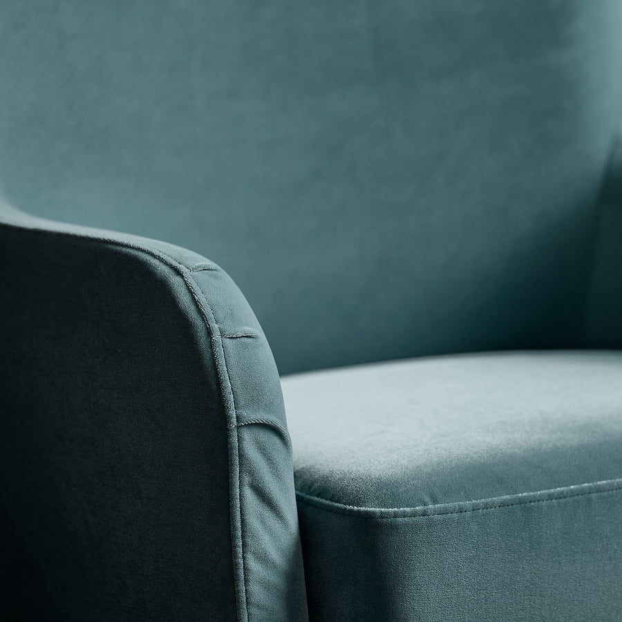 FAGERBACKEN armchair, Alhamn dark grey-blue