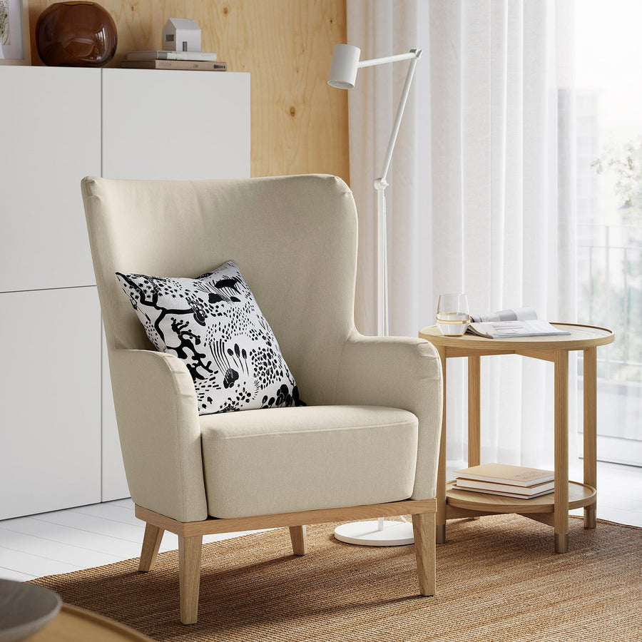 FAGERBACKEN armchair, Knäbäck light beige