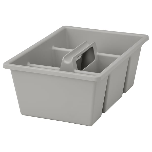 FÅNGGRÖDA insert with compartments, light grey, 35x24x14 cm
