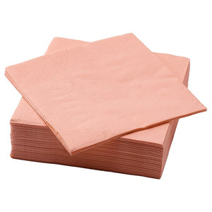 FANTASTISK paper napkin, orange-pink, 33x33 cm, 50 pack