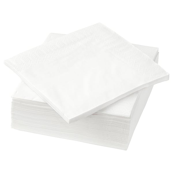 FANTASTISK paper napkin, white, 24x24 cm, 50 pack