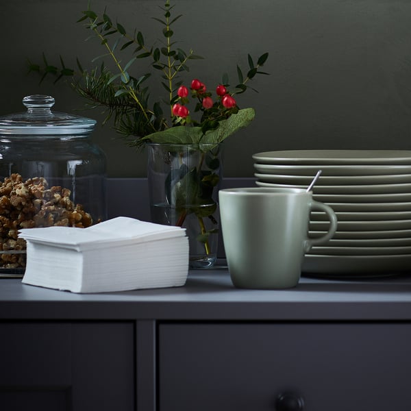 FANTASTISK paper napkin, white, 24x24 cm, 50 pack