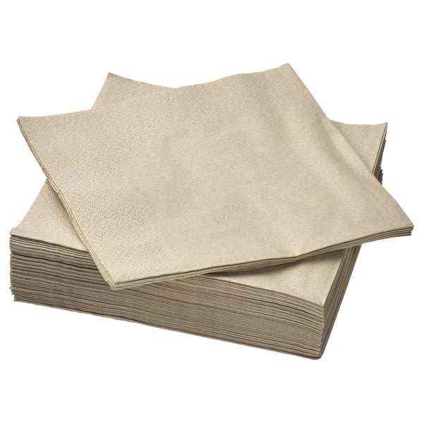 FANTASTISK paper napkin, yellow, 40x40 cm, 50 pack