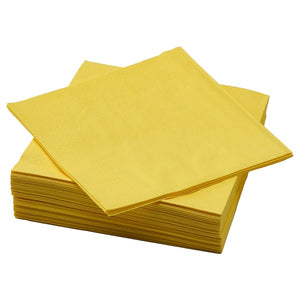 FANTASTISK paper napkin, yellow, 40x40 cm, 50 pack