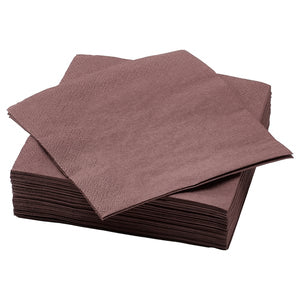 FANTASTISK paper napkin, brown-red, 33x33 cm, 50 pack