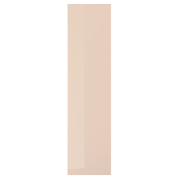 FARDAL door with hinges, high-gloss light orange, 50x195 cm