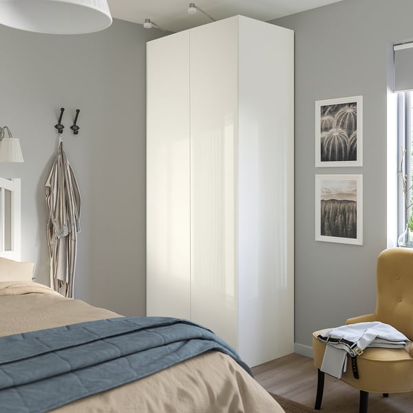 FARDAL door, high-gloss white, 25x229 cm