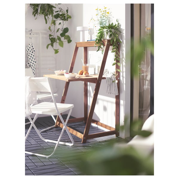 FEJAN chair, outdoor, foldable white, 40x89x42 cm