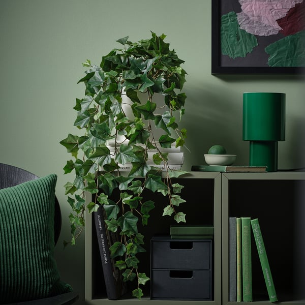 FEJKA artificial potted plant, in/outdoor hanging/Ivy, 15 cm