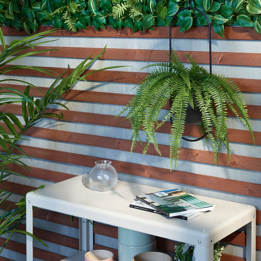 FEJKA artificial potted plant, in/outdoor hanging/fern, 12 cm