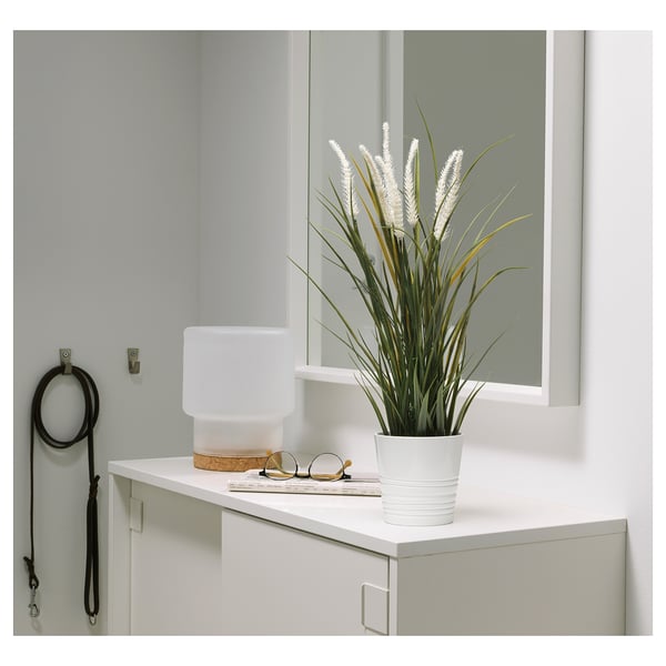 FEJKA artificial potted plant, in/outdoor decoration/grass, 9 cm