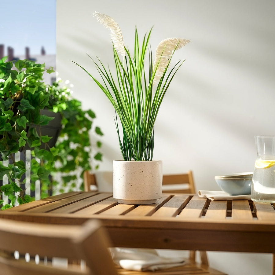 FEJKA artificial potted plant, in/outdoor/grass, 12 cm