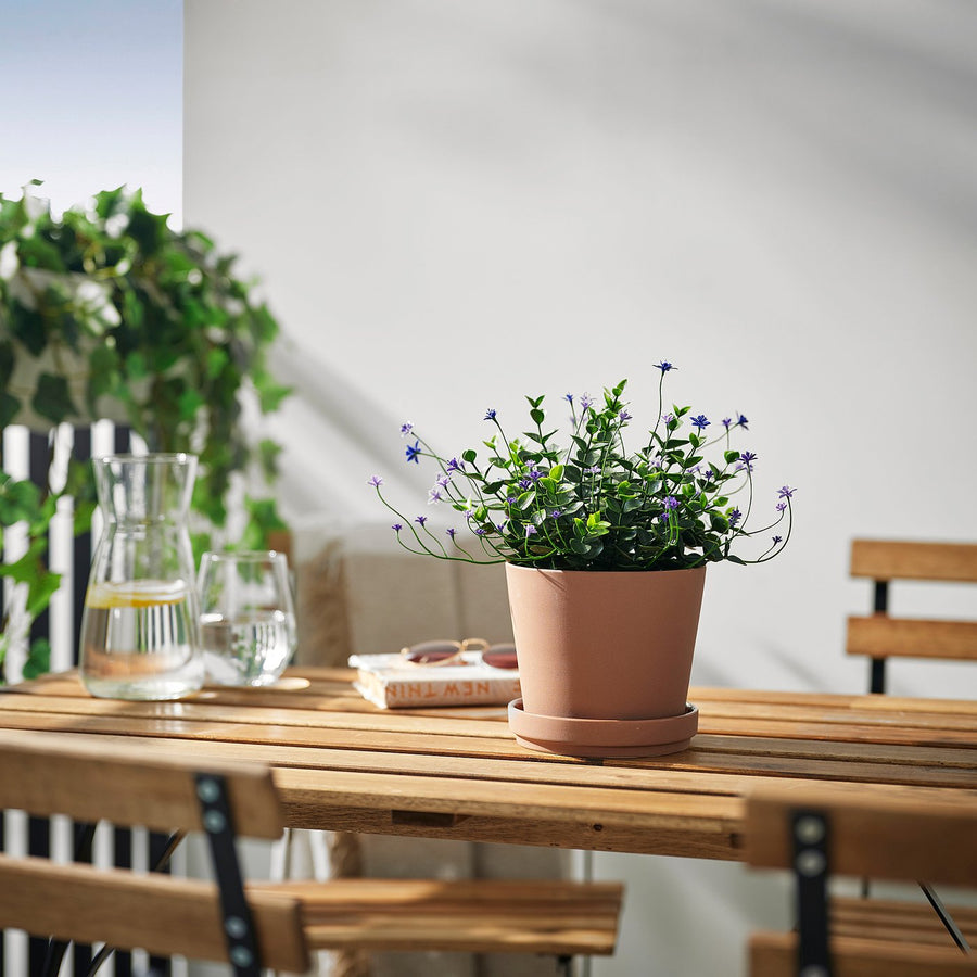 FEJKA artificial potted plant, in/outdoor/flowering lilac, 12 cm