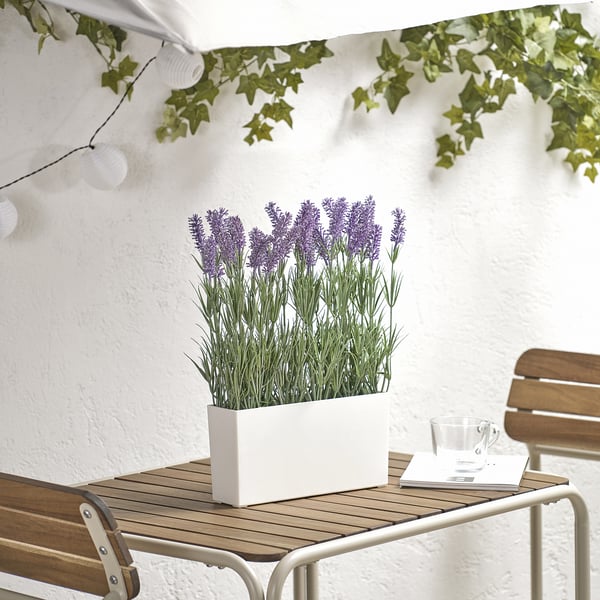 FEJKA artificial potted plant with pot, in/outdoor Lavender, 35x42 cm