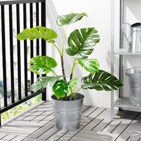 Ikea FEJKA - Artificial potted plant, in/outdoor Monstera, 19 cm